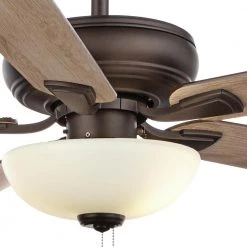 Hampton Bay Rothley II 52 in. Indoor LED Bronze Ceiling Fan with Light Kit, Downrod, Reversible Motor and Reversible Blades 13 Hampton Bay Rothley II 52 in. Indoor LED Bronze Ceiling Fan with Light Kit, Downrod, Reversible Motor and Reversible Blades -Fans Shop bronze hampton bay ceiling fans with lights 52051 1f 1000