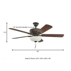 Hampton Bay Rothley II 52 in. Indoor LED Bronze Ceiling Fan with Light Kit, Downrod, Reversible Motor and Reversible Blades 10 Hampton Bay Rothley II 52 in. Indoor LED Bronze Ceiling Fan with Light Kit, Downrod, Reversible Motor and Reversible Blades -Fans Shop bronze hampton bay ceiling fans with lights 52051 a0 1000