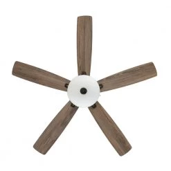 Hampton Bay Melrose 52 in. Indoor LED Hugger Bronze Dry Rated Ceiling Fan with Light Kit and 5 Reversible Blades -Fans Shop bronze hampton bay ceiling fans with lights 52101 77 1000