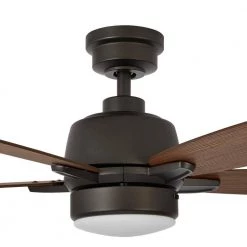 Home Decorators Collection Fawndale 46 in. Indoor Integrated LED Bronze Ceiling Fan with Light Kit, 5 Reversible Blades and Remote Control -Fans Shop bronze home decorators collection ceiling fans with lights 52021 77 1000