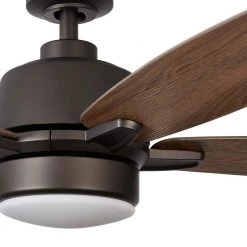 Home Decorators Collection Fawndale 46 in. Indoor Integrated LED Bronze Ceiling Fan with Light Kit, 5 Reversible Blades and Remote Control -Fans Shop bronze home decorators collection ceiling fans with lights 52021 d4 1000