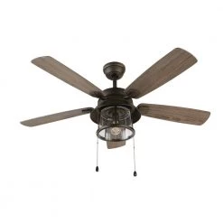Home Decorators Collection Shanahan 52 in. Indoor/Outdoor LED Bronze Ceiling Fan with Light Kit, Downrod and Reversible Blades -Fans Shop bronze home decorators collection ceiling fans with lights 59201 40 1000