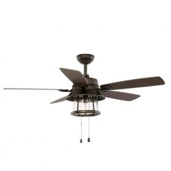 Home Decorators Collection Shanahan 52 in. Indoor/Outdoor LED Bronze Ceiling Fan with Light Kit, Downrod and Reversible Blades -Fans Shop bronze home decorators collection ceiling fans with lights 59201 c3 1000