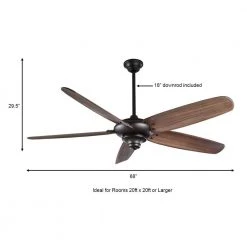 Home Decorators Collection Altura II 68 in. Indoor Bronze Ceiling Fan with Downrod, Remote and Reversible Motor; Light Kit Adaptable -Fans Shop bronze home decorators collection ceiling fans without lights 94468 a0 1000