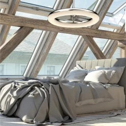 Altitude Helium 24 in. Integrated LED Indoor/Outdoor Brushed Nickel Ceiling Fan with Light Kit and Remote Control 18 Altitude Helium 24 in. Integrated LED Indoor/Outdoor Brushed Nickel Ceiling Fan with Light Kit and Remote Control -Fans Shop brushed nickel altitude ceiling fans with lights erte1708065bn c3 1000