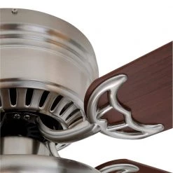 Unbranded Hugger 52 in. LED Indoor Brushed Nickel Ceiling Fan with Light Kit -Fans Shop brushed nickel ceiling fans with lights al383led bn 44 1000
