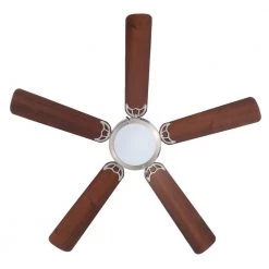 Unbranded Hugger 52 in. LED Indoor Brushed Nickel Ceiling Fan with Light Kit -Fans Shop brushed nickel ceiling fans with lights al383led bn fa 1000