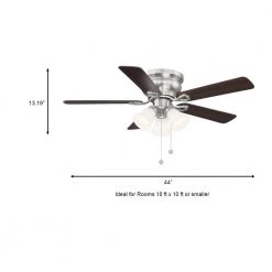 Unbranded Clarkston II 44 in. LED Indoor Brushed Nickel Ceiling Fan with Light Kit -Fans Shop brushed nickel ceiling fans with lights sw18030 bn a0 1000