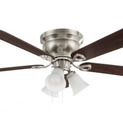 Unbranded Clarkston II 44 in. LED Indoor Brushed Nickel Ceiling Fan with Light Kit -Fans Shop brushed nickel ceiling fans with lights sw18030 bn c3 1000