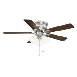 Unbranded Clarkston II 44 in. LED Indoor Brushed Nickel Ceiling Fan with Light Kit -Fans Shop brushed nickel ceiling fans with lights sw18030 bn fa 1000