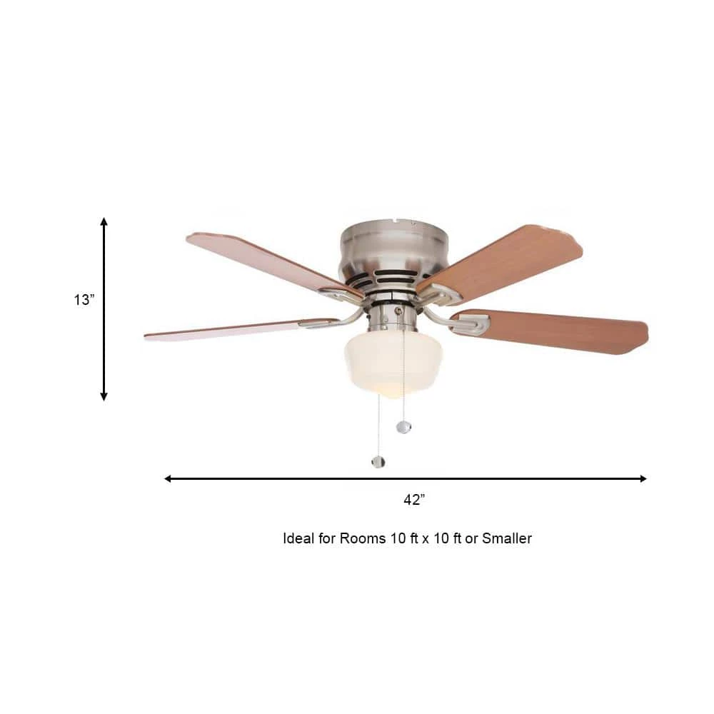 Unbranded Middleton 42 in. LED Indoor Brushed Nickel Ceiling Fan with Light Kit 4 Unbranded Middleton 42 in. LED Indoor Brushed Nickel Ceiling Fan with Light Kit - Image 4