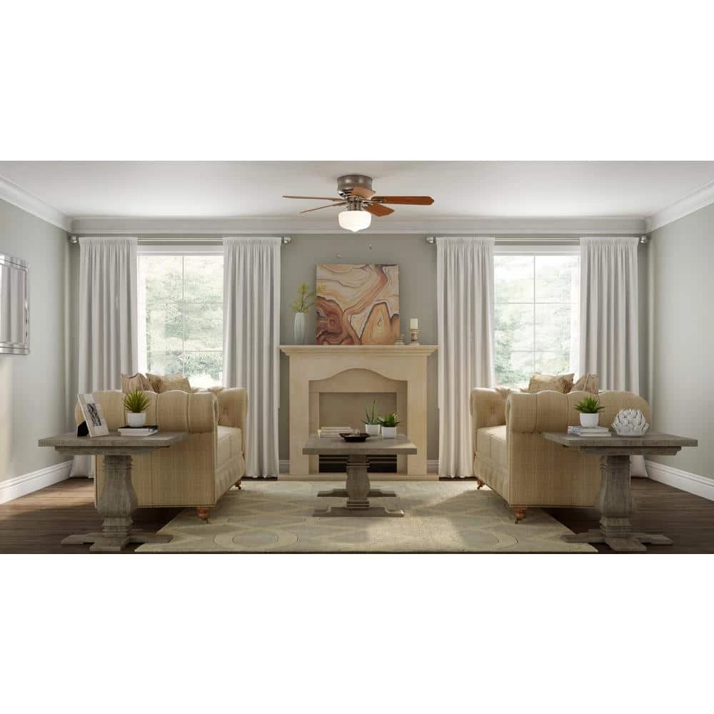 Unbranded Middleton 42 in. LED Indoor Brushed Nickel Ceiling Fan with Light Kit 2 Unbranded Middleton 42 in. LED Indoor Brushed Nickel Ceiling Fan with Light Kit - Image 2