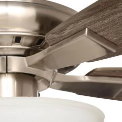 Hampton Bay Menage 52 in. Integrated LED Indoor Low Profile Brushed Nickel Ceiling Fan with Light Kit -Fans Shop brushed nickel hampton bay ceiling fans with lights 14600 1d 1000