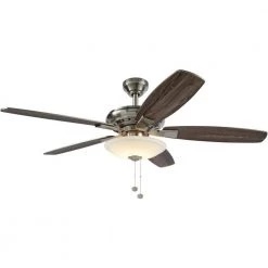Hampton Bay Menage 52 in. Integrated LED Indoor Low Profile Brushed Nickel Ceiling Fan with Light Kit -Fans Shop brushed nickel hampton bay ceiling fans with lights 14600 40 1000