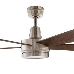 Hampton Bay Fanelee 54 in. White Color Changing Integrated LED Brushed Nickel Smart Hubspace Ceiling Fan with Light Kit and Remote -Fans Shop brushed nickel hampton bay ceiling fans with lights 52133 a0 1000