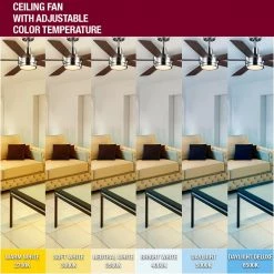 Hampton Bay Fanelee 54 in. White Color Changing Integrated LED Brushed Nickel Smart Hubspace Ceiling Fan with Light Kit and Remote -Fans Shop brushed nickel hampton bay ceiling fans with lights 52133 d4 1000