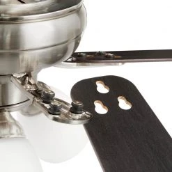 Hampton Bay Riley 44 in. Indoor LED Brushed Nickel Ceiling Fan with Light Kit, 5 QuickInstall Reversible Blades and Remote Control -Fans Shop brushed nickel hampton bay ceiling fans with lights 52144 40 1000