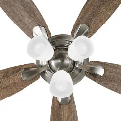Hampton Bay Sidlow 52 in. Indoor LED Brushed Nickel Hugger Dry Rated Ceiling Fan with 5 QuickInstall Reversible Blades and Light Kit -Fans Shop brushed nickel hampton bay ceiling fans with lights 52151 76 1000