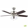 Hampton Bay Devron 52 in. LED Indoor Brushed Nickel Ceiling Fan with Light Kit