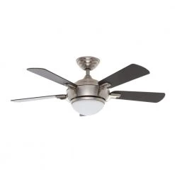 Hampton Bay Midili 44 in. Indoor LED Brushed Nickel Dry Rated Ceiling Fan with 5 Reversible Blades, Light Kit and Remote Control 18 Hampton Bay Midili 44 in. Indoor LED Brushed Nickel Dry Rated Ceiling Fan with 5 Reversible Blades, Light Kit and Remote Control -Fans Shop brushed nickel hampton bay ceiling fans with lights 68044 66 1000