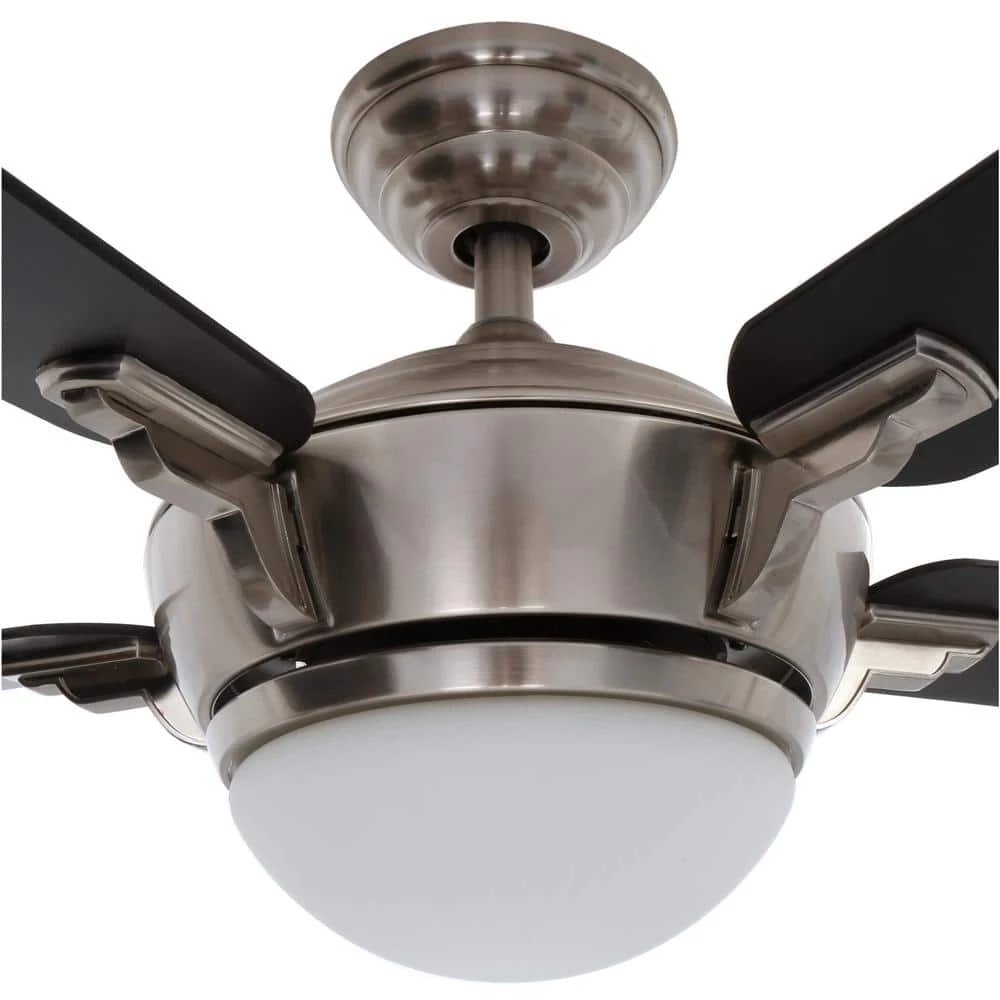 Hampton Bay Midili 44 in. Indoor LED Brushed Nickel Dry Rated Ceiling Fan with 5 Reversible Blades, Light Kit and Remote Control 13 Hampton Bay Midili 44 in. Indoor LED Brushed Nickel Dry Rated Ceiling Fan with 5 Reversible Blades, Light Kit and Remote Control - Image 13