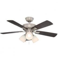 Hampton Bay Vaurgas 44 in. LED Indoor Brushed Nickel Ceiling Fan with Light Kit 19 Hampton Bay Vaurgas 44 in. LED Indoor Brushed Nickel Ceiling Fan with Light Kit -Fans Shop brushed nickel hampton bay ceiling fans with lights 68144 1d 1000