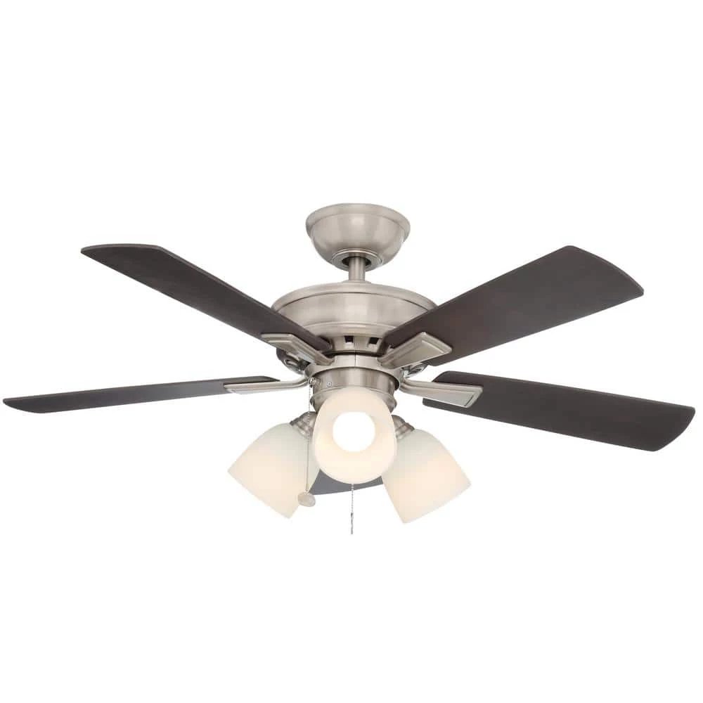 Hampton Bay Vaurgas 44 in. LED Indoor Brushed Nickel Ceiling Fan with Light Kit 5 Hampton Bay Vaurgas 44 in. LED Indoor Brushed Nickel Ceiling Fan with Light Kit - Image 5