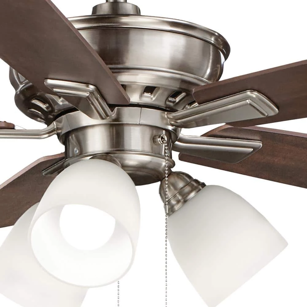 Hampton Bay Vaurgas 44 in. LED Indoor Brushed Nickel Ceiling Fan with Light Kit 3 Hampton Bay Vaurgas 44 in. LED Indoor Brushed Nickel Ceiling Fan with Light Kit - Image 3