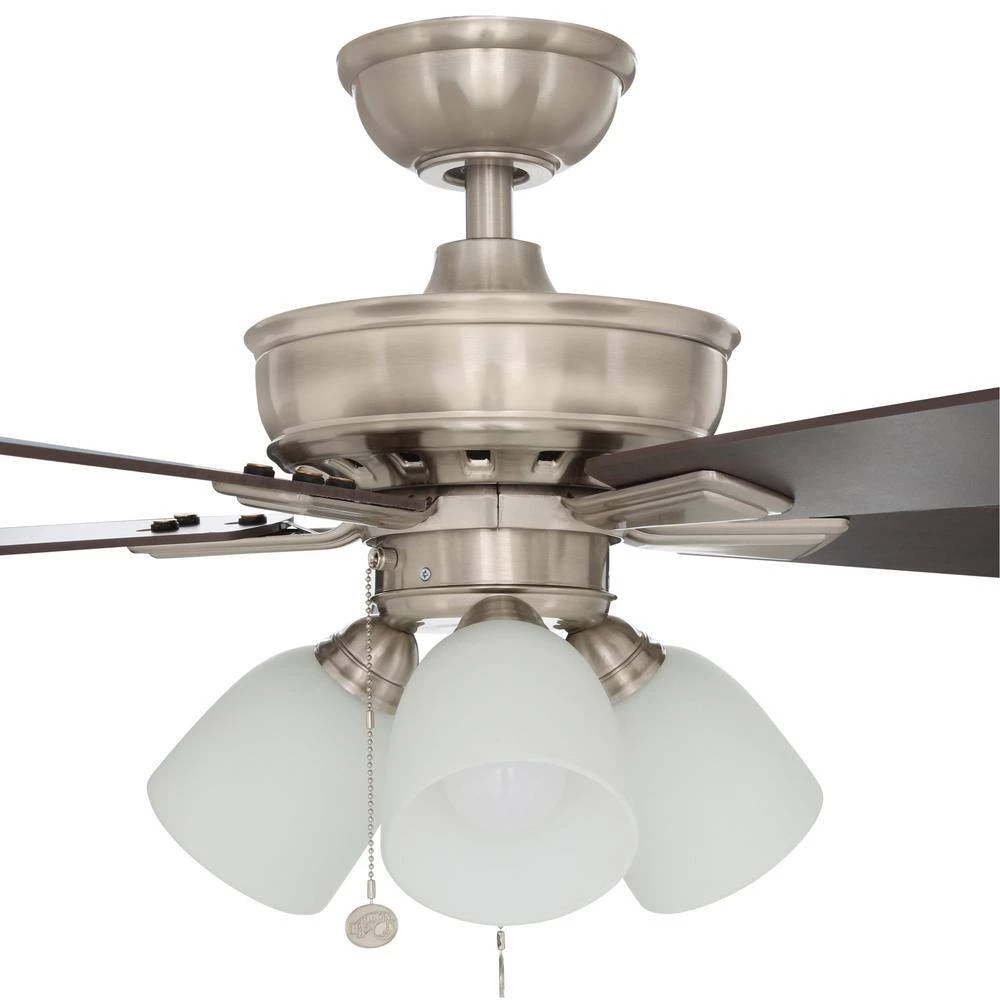 Hampton Bay Vaurgas 44 in. LED Indoor Brushed Nickel Ceiling Fan with Light Kit 7 Hampton Bay Vaurgas 44 in. LED Indoor Brushed Nickel Ceiling Fan with Light Kit - Image 7