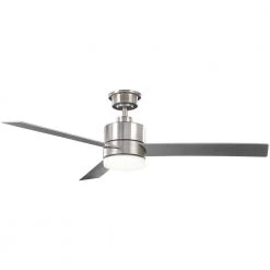 Hampton Bay Madison 52 in. Integrated LED Brushed Nickel Ceiling Fan with Light and Remote Control with Color Changing Technology -Fans Shop brushed nickel hampton bay ceiling fans with lights ak30a bn c3 1000