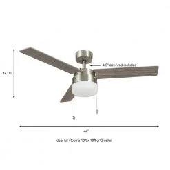 Hampton Bay Montgomery II 44 in. Indoor Brushed Nickel Ceiling Fan with Light Kit -Fans Shop brushed nickel hampton bay ceiling fans with lights rdb9144 bn 77 1000