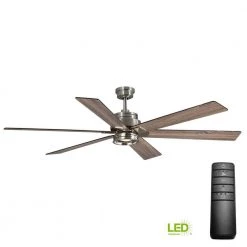 Home Decorators Collection Statewood 70 in. Indoor LED Brushed Nickel Ceiling Fan with Light Kit, Downrod, Remote Control and 6 Reversible Blades -Fans Shop brushed nickel home decorators collection ceiling fans with lights 51770 d4 1000