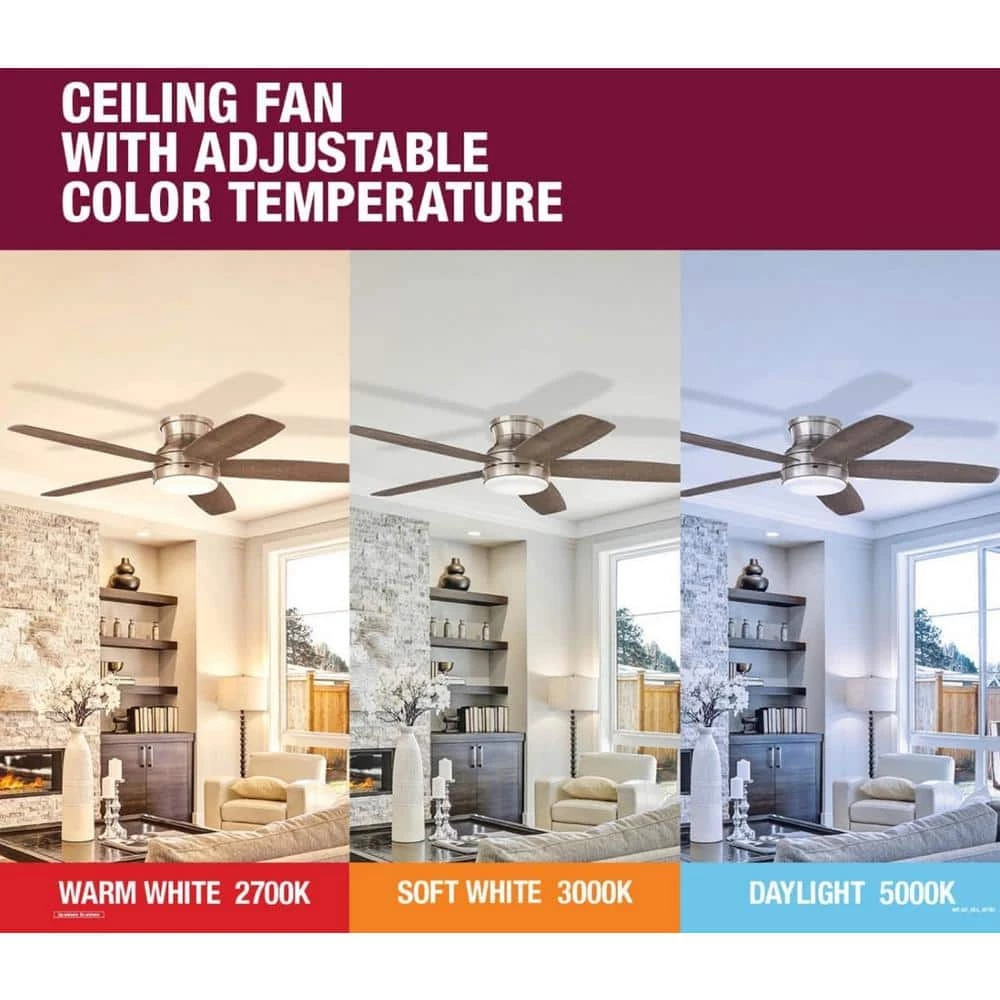 Home Decorators Collection Camrose 60 in. White Color Changing Integrated LED Brushed Nickel Indoor Ceiling Fan with Light Kit and Remote Control 9 Home Decorators Collection Camrose 60 in. White Color Changing Integrated LED Brushed Nickel Indoor Ceiling Fan with Light Kit and Remote Control - Image 9