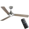 Home Decorators Collection Ester 54 in. White Color Changing Integrated LED Indoor/Outdoor Brushed Nickel Ceiling Fan with Light Kit and Remote