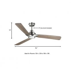 Home Decorators Collection Ester 54 in. White Color Changing Integrated LED Indoor/Outdoor Brushed Nickel Ceiling Fan with Light Kit and Remote -Fans Shop brushed nickel home decorators collection ceiling fans with lights 52155 a0 1000