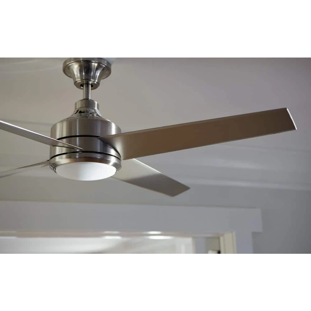 Home Decorators Collection Mercer 52 in. LED Indoor Brushed Nickel Ceiling Fan with Light Kit and Remote Control 7 Home Decorators Collection Mercer 52 in. LED Indoor Brushed Nickel Ceiling Fan with Light Kit and Remote Control - Image 7