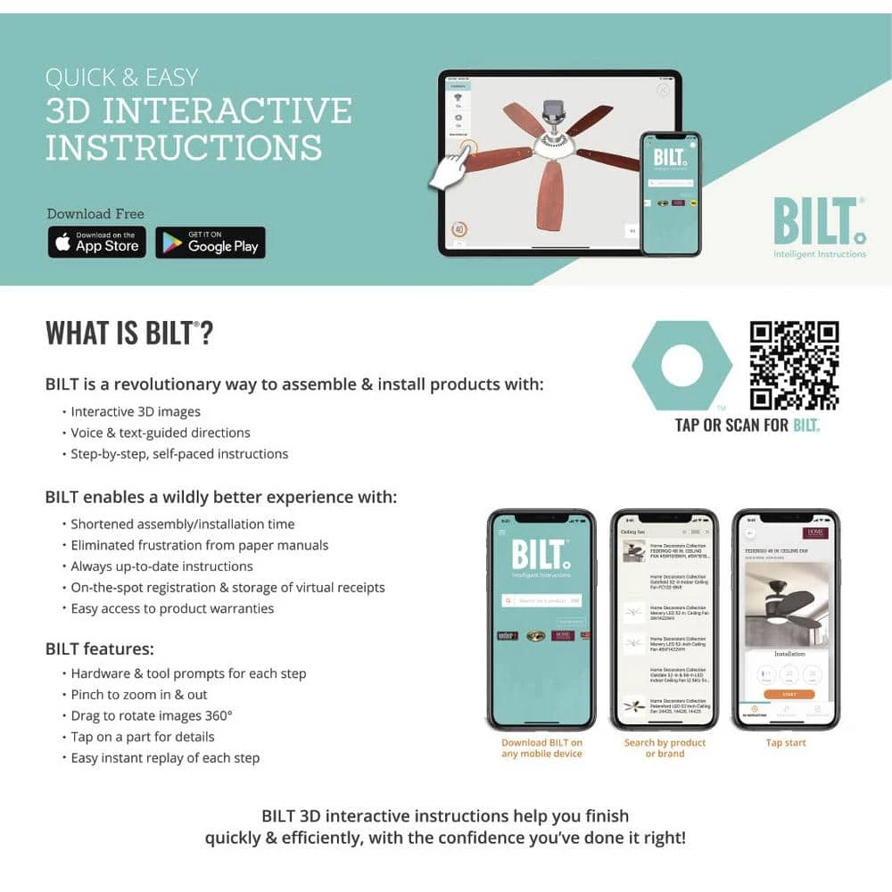 Home Decorators Collection Mercer 52 in. LED Indoor Brushed Nickel Ceiling Fan with Light Kit and Remote Control 12 Home Decorators Collection Mercer 52 in. LED Indoor Brushed Nickel Ceiling Fan with Light Kit and Remote Control - Image 12