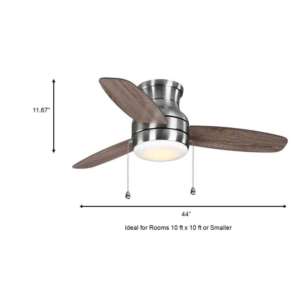 Home Decorators Collection Ashby Park 44 in. White Color Changing Integrated LED Brushed Nickel Ceiling Fan with Light Kit and 3 Reversible Blades 4 Home Decorators Collection Ashby Park 44 in. White Color Changing Integrated LED Brushed Nickel Ceiling Fan with Light Kit and 3 Reversible Blades - Image 4
