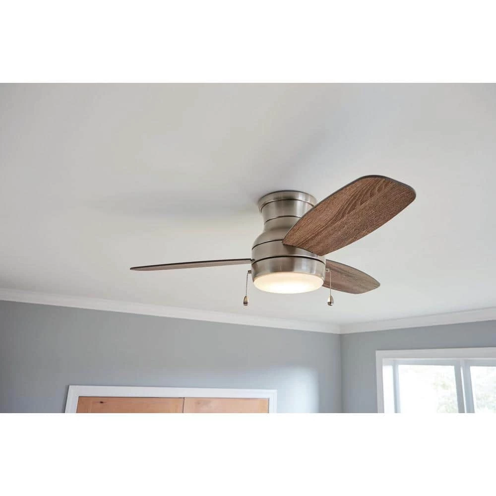 Home Decorators Collection Ashby Park 44 in. White Color Changing Integrated LED Brushed Nickel Ceiling Fan with Light Kit and 3 Reversible Blades 8 Home Decorators Collection Ashby Park 44 in. White Color Changing Integrated LED Brushed Nickel Ceiling Fan with Light Kit and 3 Reversible Blades - Image 8