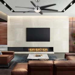 Home Decorators Collection Windward 68 in. White Color Changing Integrated LED Brushed Nickel Ceiling Fan with Light Kit, DC Motor and Remote -Fans Shop brushed nickel home decorators collection ceiling fans with lights 68000 31 1000