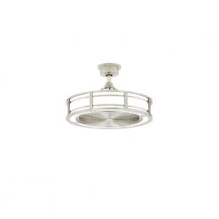 Home Decorators Collection Brette II 23 in. LED Indoor/Outdoor Brushed Nickel Ceiling Fan with Light and Remote Control -Fans Shop brushed nickel home decorators collection ceiling fans with lights am382b bn 1d 1000