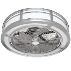 Home Decorators Collection Brette II 23 in. LED Indoor/Outdoor Brushed Nickel Ceiling Fan with Light and Remote Control -Fans Shop brushed nickel home decorators collection ceiling fans with lights am382b bn 44 1000