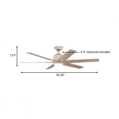 Home Decorators Collection Kensgrove 54 in. Integrated LED Brushed Nickel Ceiling Fan with Light and Remote Control -Fans Shop brushed nickel home decorators collection ceiling fans with lights yg493a bn 40 1000