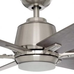Home Decorators Collection Kensgrove 64 in. Integrated LED Brushed Nickel Ceiling Fan with Light and Remote Control -Fans Shop brushed nickel home decorators collection ceiling fans with lights yg493d bn 1f 1000