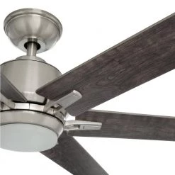 Home Decorators Collection Kensgrove 64 in. Integrated LED Brushed Nickel Ceiling Fan with Light and Remote Control -Fans Shop brushed nickel home decorators collection ceiling fans with lights yg493d bn 76 1000