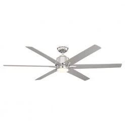 Home Decorators Collection Kensgrove 64 in. Integrated LED Brushed Nickel Ceiling Fan with Light and Remote Control -Fans Shop brushed nickel home decorators collection ceiling fans with lights yg493d bn c3 1000