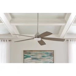 Home Decorators Collection Beckford 52 in. Integrated LED Indoor Brushed Nickel Ceiling Fan with Light and Remote with Color Changing Technology -Fans Shop brushed nickel home decorators collection ceiling fans with lights yg630 bn 31 1000