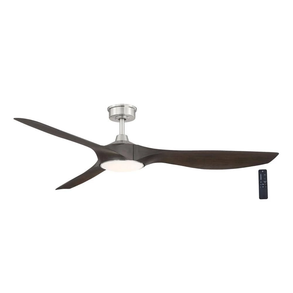 Home Decorators Collection Marlon 66 in. Integrated LED Indoor Brushed Nickel Ceiling Fan with Light and Remote Control 1 Home Decorators Collection Marlon 66 in. Integrated LED Indoor Brushed Nickel Ceiling Fan with Light and Remote Control
