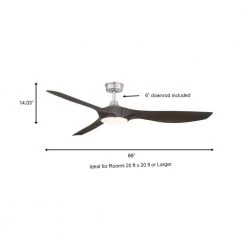 Home Decorators Collection Marlon 66 in. Integrated LED Indoor Brushed Nickel Ceiling Fan with Light and Remote Control 12 Home Decorators Collection Marlon 66 in. Integrated LED Indoor Brushed Nickel Ceiling Fan with Light and Remote Control -Fans Shop brushed nickel home decorators collection ceiling fans with lights yg825 bn a0 1000