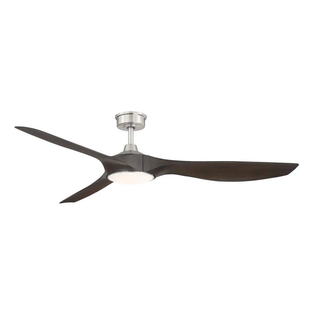 Home Decorators Collection Marlon 66 in. Integrated LED Indoor Brushed Nickel Ceiling Fan with Light and Remote Control 8 Home Decorators Collection Marlon 66 in. Integrated LED Indoor Brushed Nickel Ceiling Fan with Light and Remote Control - Image 8